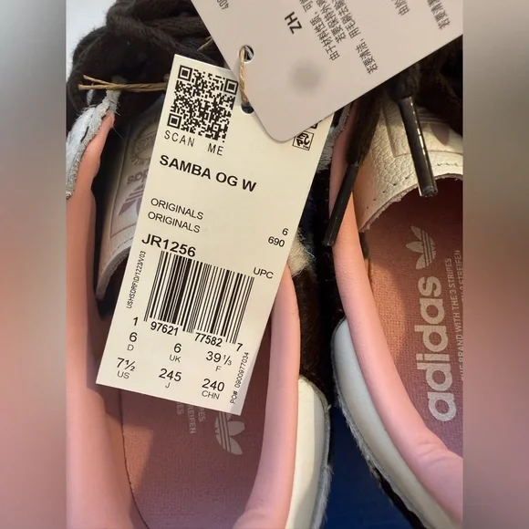 ADIDAS SAMBA OG Cow Print size 7.5 Women Sneakers Animal Print Gum Sole NWT - Picture 6 of 15